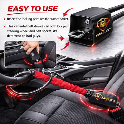 KraZlock Universal Steering Wheel Anti-Theft Lock